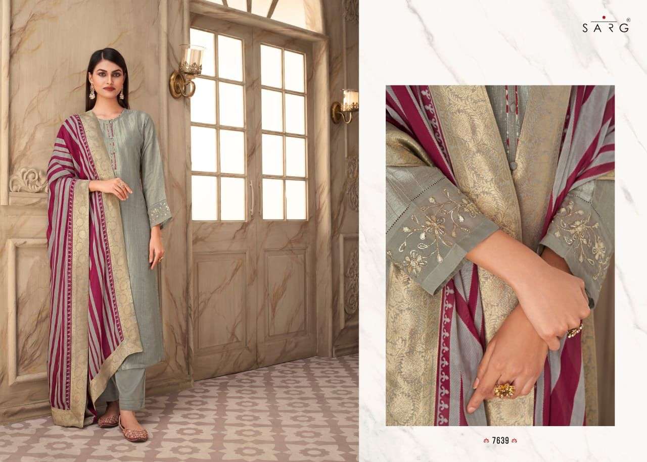 DHARI BY SARG BEAUTIFUL SUITS COLORFUL STYLISH FANCY CASUAL WEAR & ETHNIC WEAR JACQUARD DRESSES AT WHOLESALE PRICE