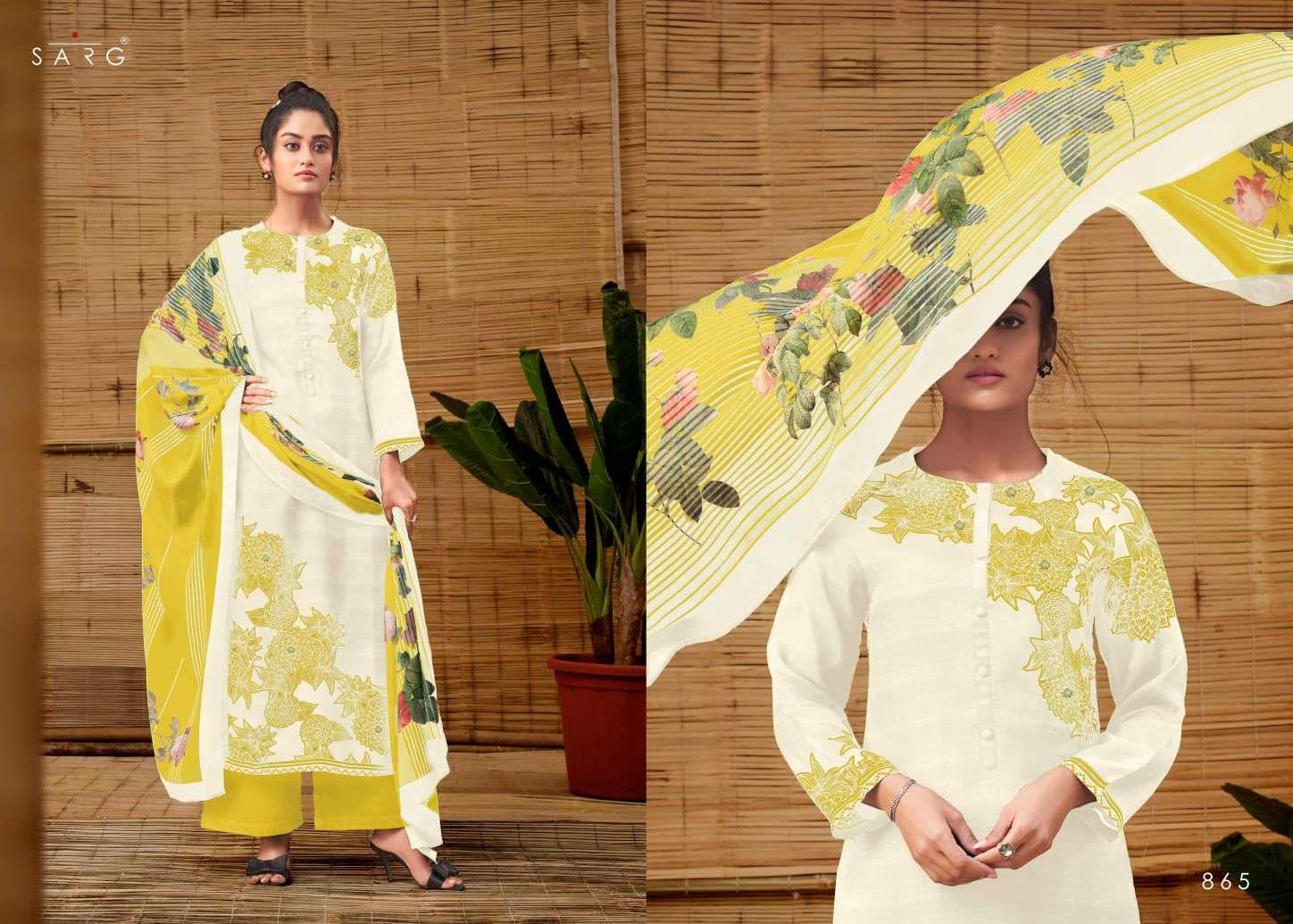 EVELYN BY SARG BEAUTIFUL SUITS COLORFUL STYLISH FANCY CASUAL WEAR & ETHNIC WEAR MUSLIN SILK PRINT DRESSES AT WHOLESALE PRICE