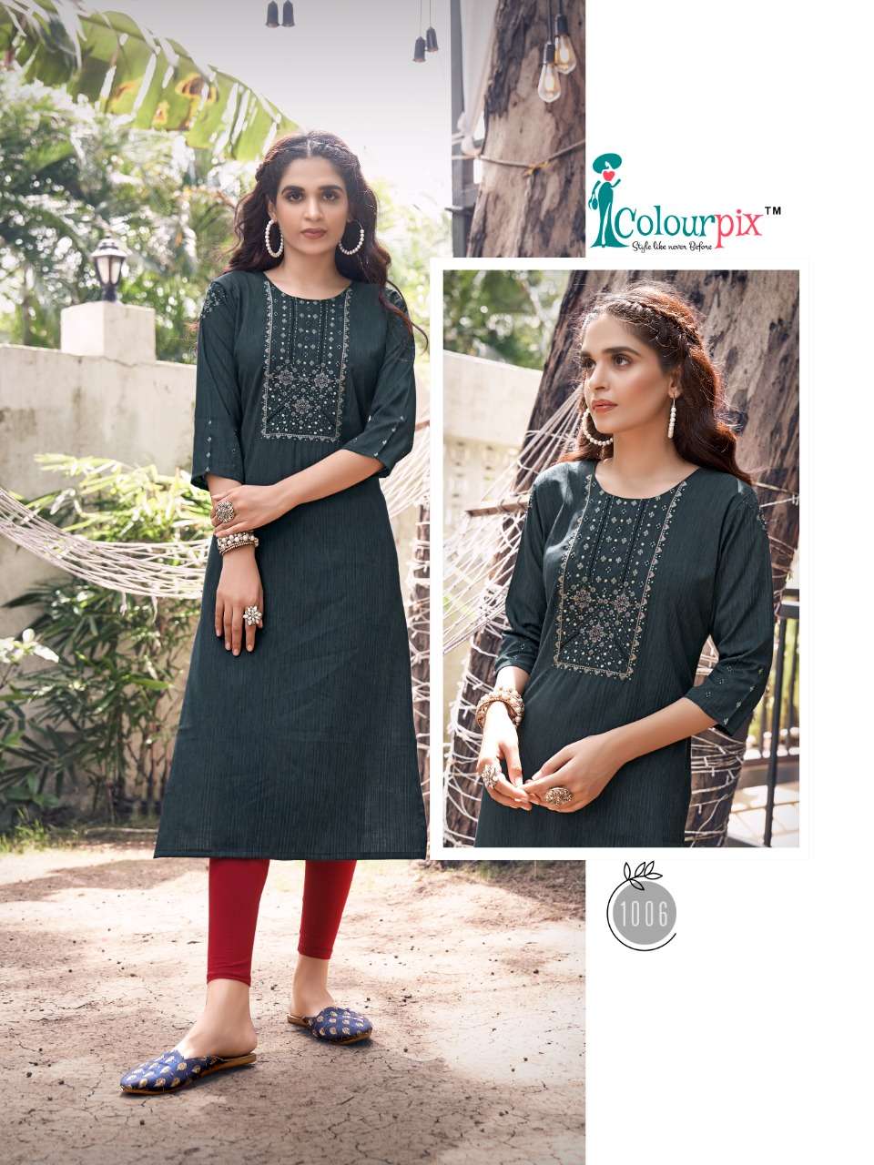 KIT KAT VOL-1 BY COLOURPIX 1001 TO 1006 SERIES DESIGNER STYLISH FANCY COLORFUL BEAUTIFUL PARTY WEAR & ETHNIC WEAR COLLECTION PURE RAYON KURTIS AT WHOLESALE PRICE