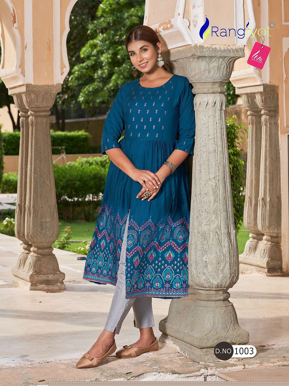 MIHIRA BY RANGJYOT FASHION 1001 TO 1008 SERIES DESIGNER STYLISH FANCY COLORFUL BEAUTIFUL PARTY WEAR & ETHNIC WEAR COLLECTION PURE RAYON KURTIS AT WHOLESALE PRICE