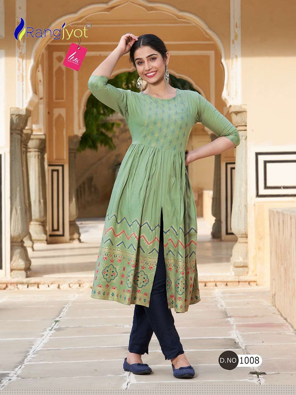 MIHIRA BY RANGJYOT FASHION 1001 TO 1008 SERIES DESIGNER STYLISH FANCY COLORFUL BEAUTIFUL PARTY WEAR & ETHNIC WEAR COLLECTION PURE RAYON KURTIS AT WHOLESALE PRICE