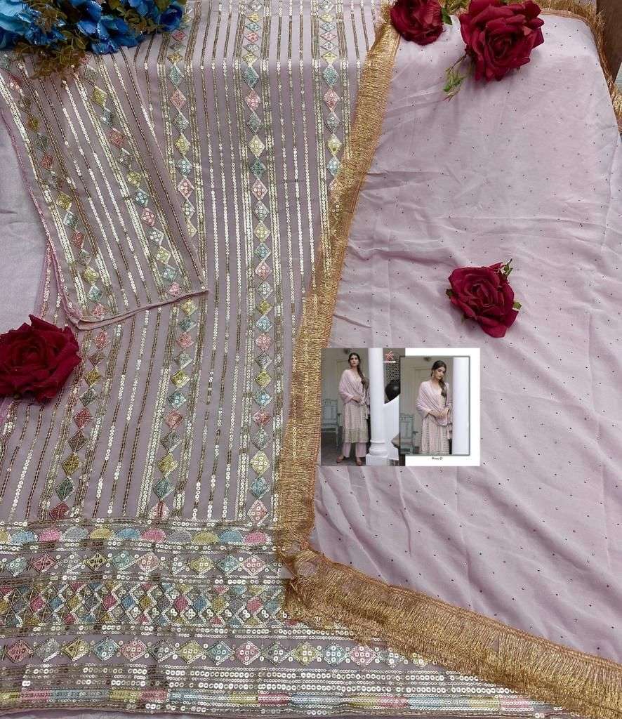 Mishaal 8025 Colours By Mishaal Fab 8025-A To 8025-F Series Beautiful Pakistani Suits Stylish Colorful Fancy Casual Wear & Ethnic Wear Heavy Georgette Embroidered Dresses At Wholesale Price