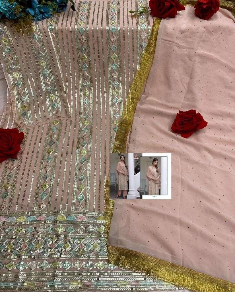 Mishaal 8025 Colours By Mishaal Fab 8025-A To 8025-F Series Beautiful Pakistani Suits Stylish Colorful Fancy Casual Wear & Ethnic Wear Heavy Georgette Embroidered Dresses At Wholesale Price