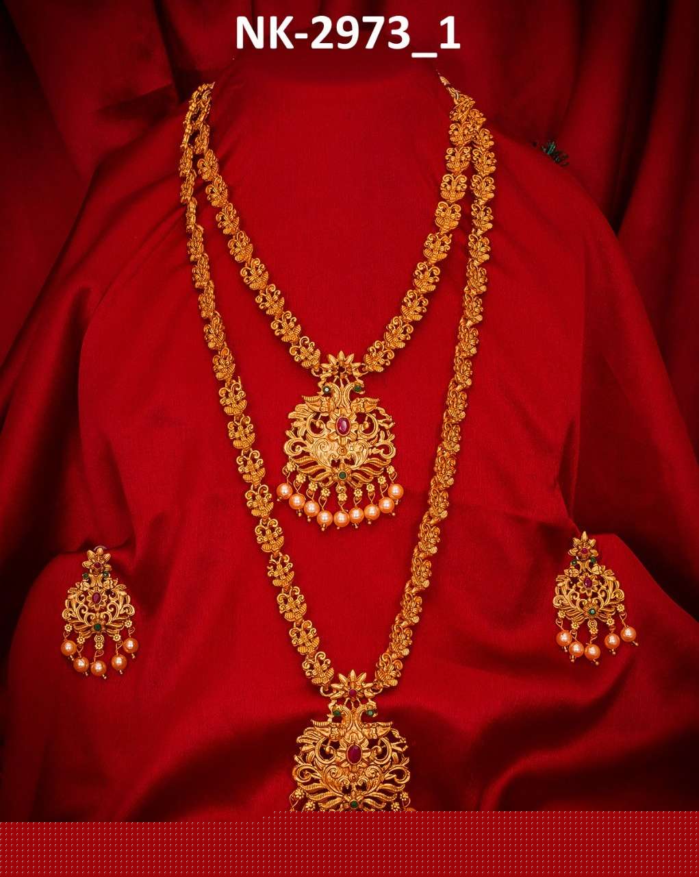 NK-2973 SERIES BY FASHID WHOLESALE 2973 TO 2974 SERIES TRADITIONAL ARTIFICIAL JEWELLERY FOR INDIAN ATTIRE AT EXCLUSIVE RANGE.