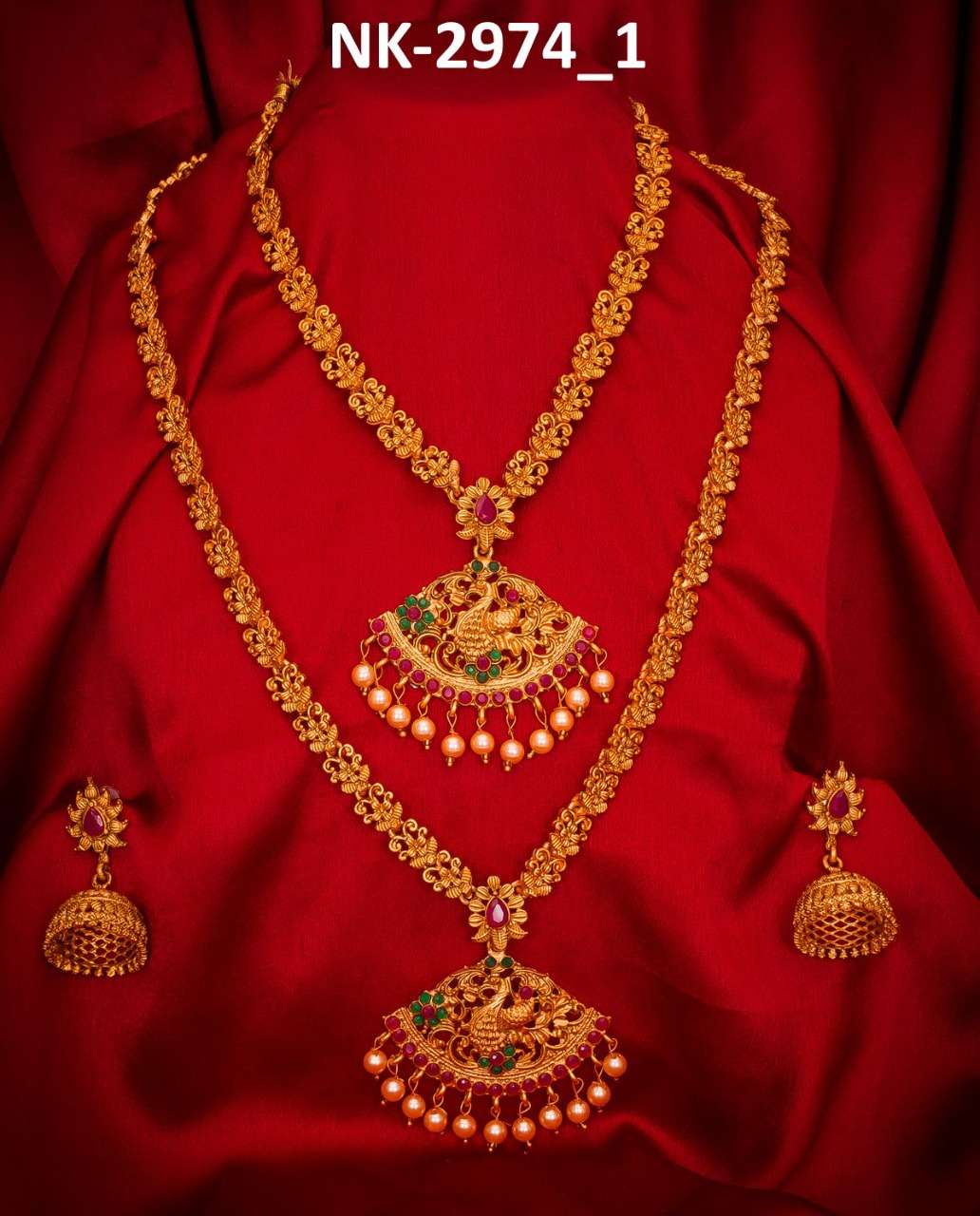 NK-2973 SERIES BY FASHID WHOLESALE 2973 TO 2974 SERIES TRADITIONAL ARTIFICIAL JEWELLERY FOR INDIAN ATTIRE AT EXCLUSIVE RANGE.
