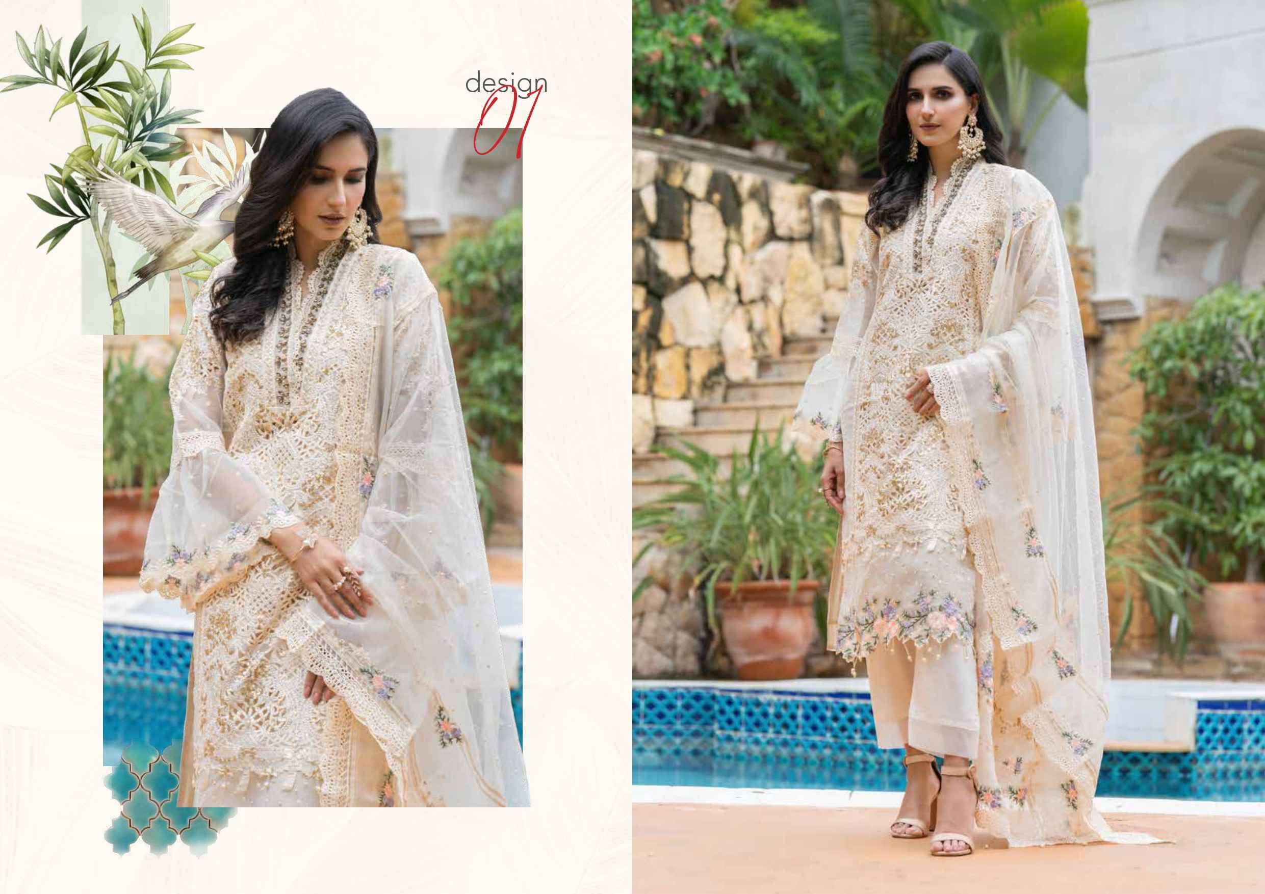 ORIGINAL PAKISTANI SILK EMBROIDERED BY NOOR 01 TO 05 SERIES BEAUTIFUL PAKISTANI SUITS COLORFUL STYLISH FANCY CASUAL WEAR & ETHNIC WEAR FANCY DRESSES AT WHOLESALE PRICE