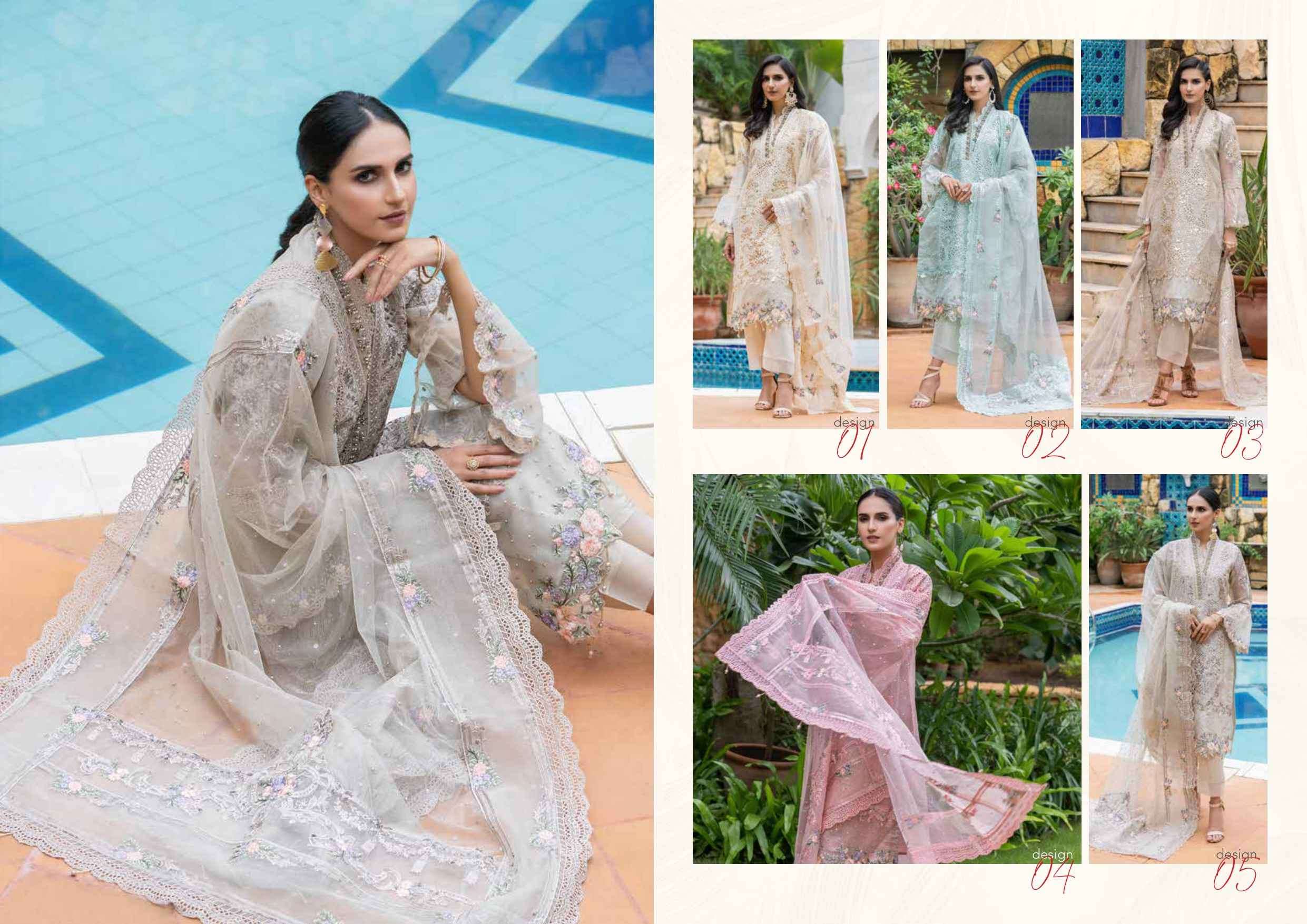 ORIGINAL PAKISTANI SILK EMBROIDERED BY NOOR 01 TO 05 SERIES BEAUTIFUL PAKISTANI SUITS COLORFUL STYLISH FANCY CASUAL WEAR & ETHNIC WEAR FANCY DRESSES AT WHOLESALE PRICE