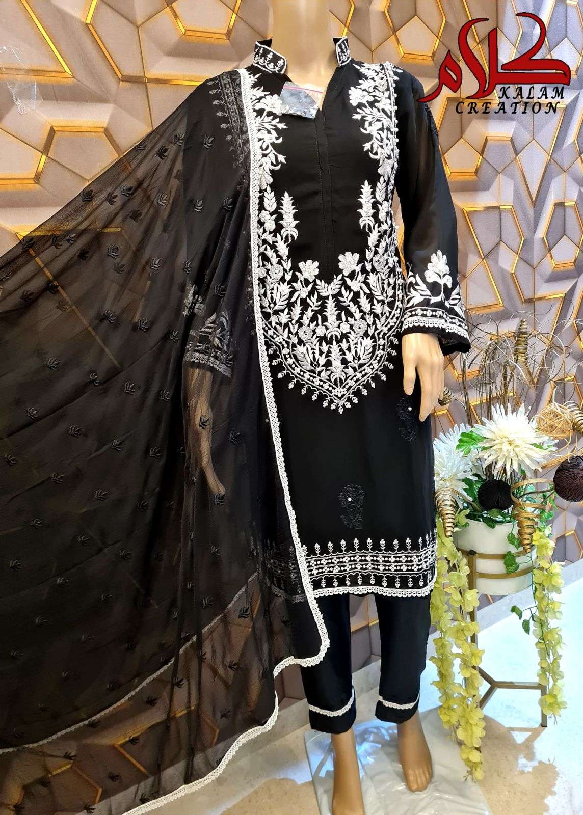 KALAM 1102 COLOURS BY KALAM CREATION 1102-A TO 1102-B SERIES BEAUTIFUL PAKISTANI SUITS COLORFUL STYLISH FANCY CASUAL WEAR & ETHNIC WEAR FAUX GEORGETTE DRESSES AT WHOLESALE PRICE