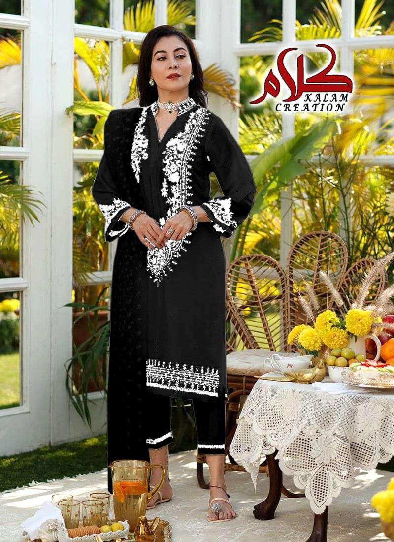 KALAM 1102 COLOURS BY KALAM CREATION 1102-A TO 1102-B SERIES BEAUTIFUL PAKISTANI SUITS COLORFUL STYLISH FANCY CASUAL WEAR & ETHNIC WEAR FAUX GEORGETTE DRESSES AT WHOLESALE PRICE