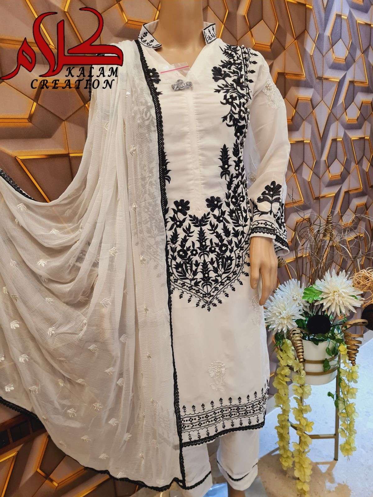 KALAM 1102 COLOURS BY KALAM CREATION 1102-A TO 1102-B SERIES BEAUTIFUL PAKISTANI SUITS COLORFUL STYLISH FANCY CASUAL WEAR & ETHNIC WEAR FAUX GEORGETTE DRESSES AT WHOLESALE PRICE