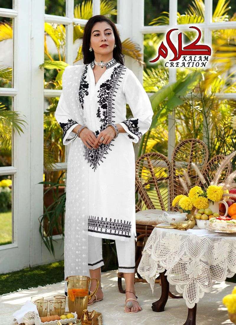 KALAM 1102 COLOURS BY KALAM CREATION 1102-A TO 1102-B SERIES BEAUTIFUL PAKISTANI SUITS COLORFUL STYLISH FANCY CASUAL WEAR & ETHNIC WEAR FAUX GEORGETTE DRESSES AT WHOLESALE PRICE