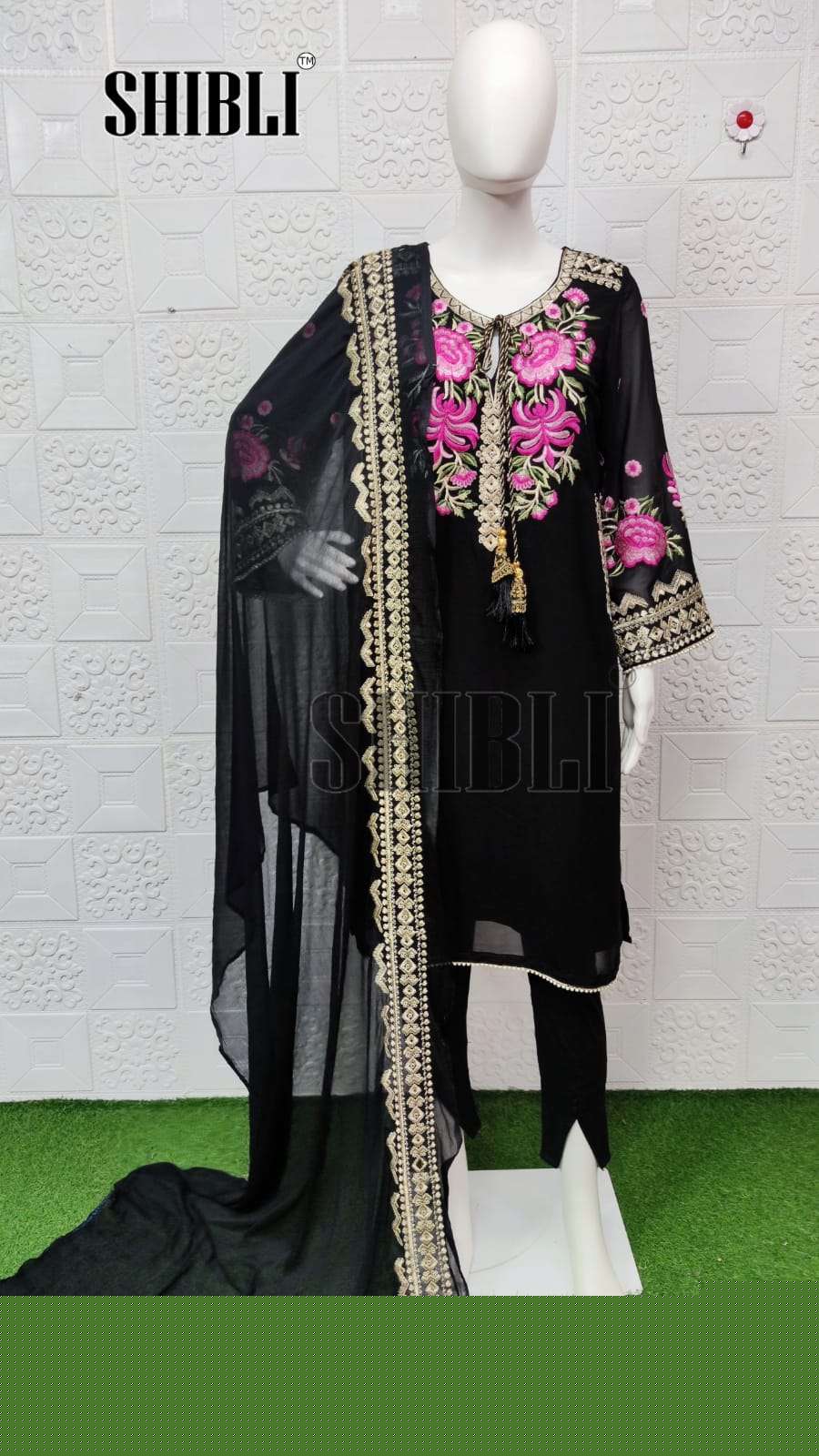 SF-01 COLOURS BY SHIBLI 01-A TO 01-B SERIES BEAUTIFUL PAKISTANI SUITS COLORFUL STYLISH FANCY CASUAL WEAR & ETHNIC WEAR FAUX GEORGETTE DRESSES AT WHOLESALE PRICE