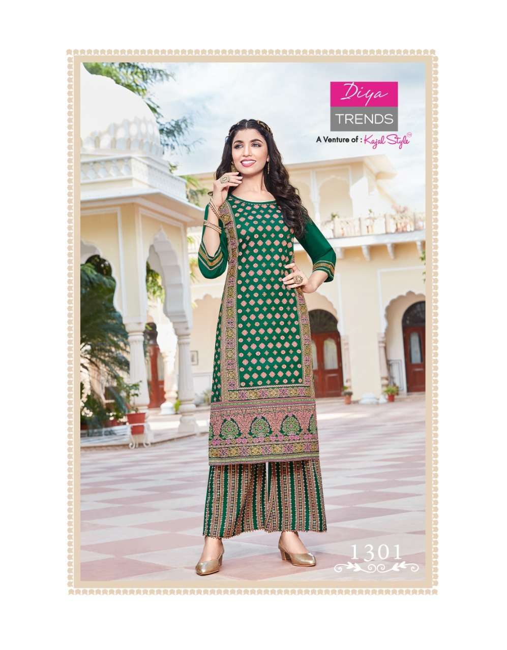 BIBA VOL-13 BY DIYA TRENDS 1301 TO 1310 SERIES BEAUTIFUL COLORFUL STYLISH FANCY CASUAL WEAR & ETHNIC WEAR & READY TO WEAR RAYON PRINT KURTIS WITH BOTTOM AT WHOLESALE PRICE