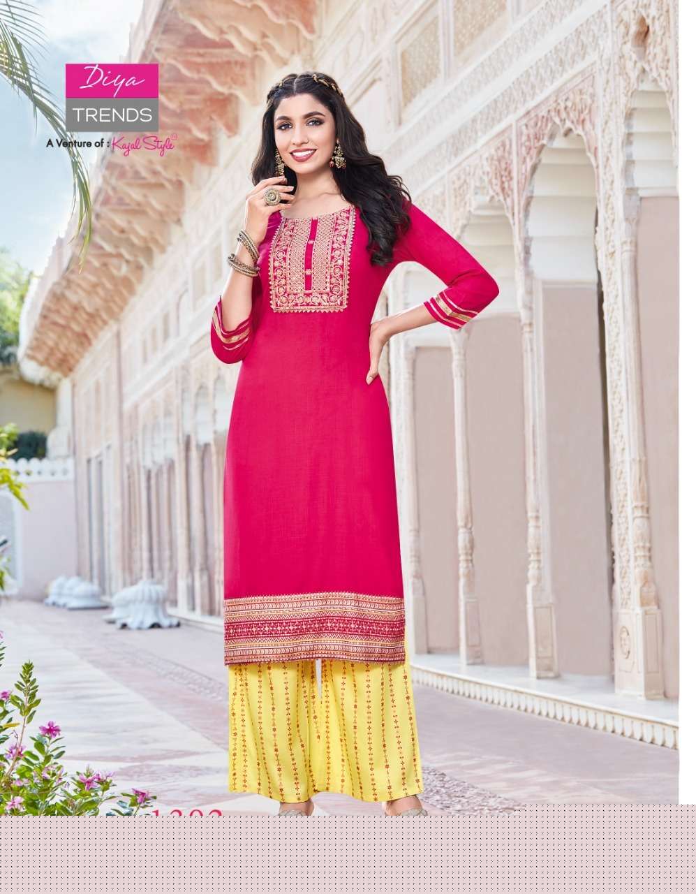 BIBA VOL-13 BY DIYA TRENDS 1301 TO 1310 SERIES BEAUTIFUL COLORFUL STYLISH FANCY CASUAL WEAR & ETHNIC WEAR & READY TO WEAR RAYON PRINT KURTIS WITH BOTTOM AT WHOLESALE PRICE