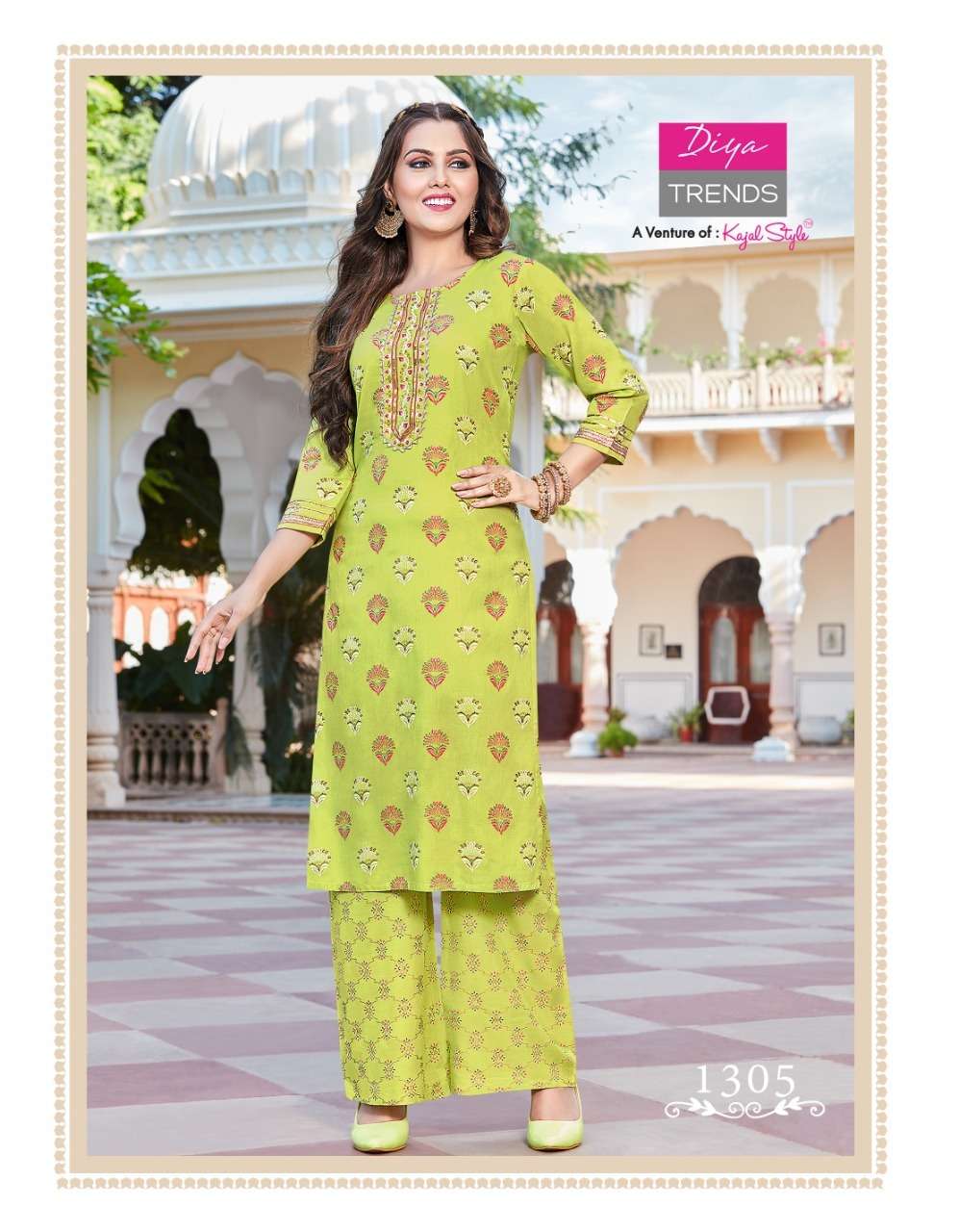 BIBA VOL-13 BY DIYA TRENDS 1301 TO 1310 SERIES BEAUTIFUL COLORFUL STYLISH FANCY CASUAL WEAR & ETHNIC WEAR & READY TO WEAR RAYON PRINT KURTIS WITH BOTTOM AT WHOLESALE PRICE