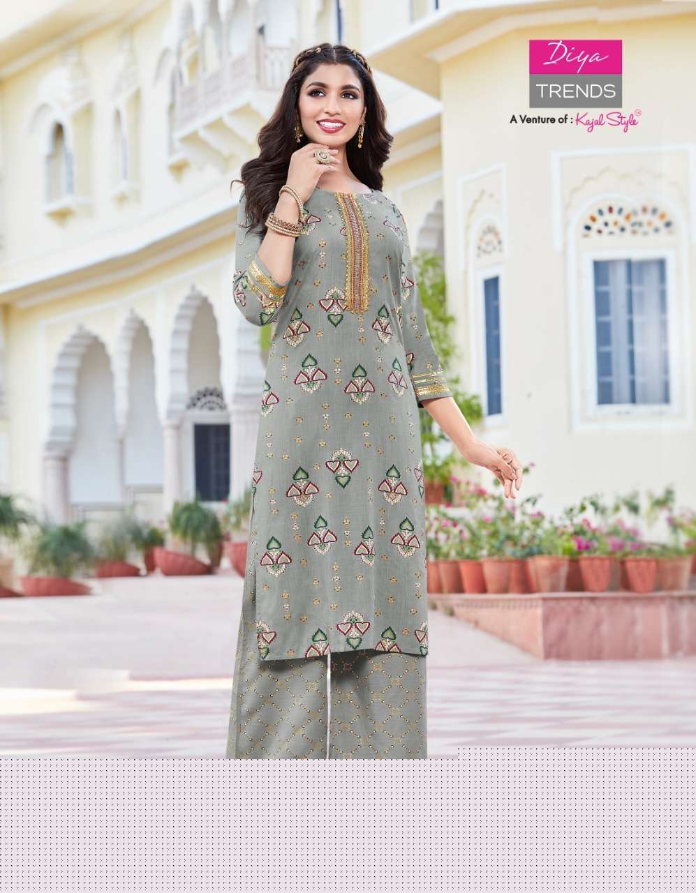 BIBA VOL-13 BY DIYA TRENDS 1301 TO 1310 SERIES BEAUTIFUL COLORFUL STYLISH FANCY CASUAL WEAR & ETHNIC WEAR & READY TO WEAR RAYON PRINT KURTIS WITH BOTTOM AT WHOLESALE PRICE