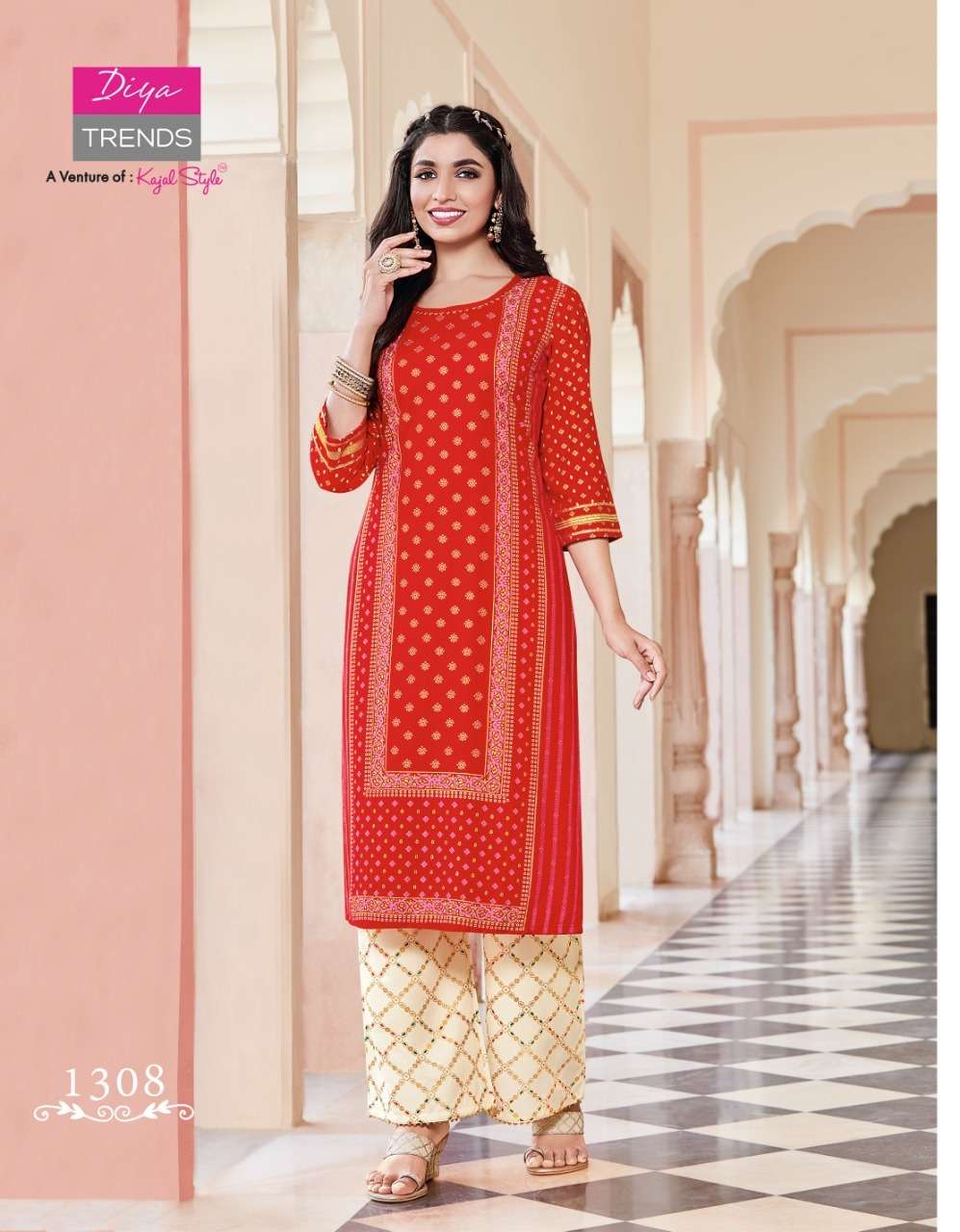 BIBA VOL-13 BY DIYA TRENDS 1301 TO 1310 SERIES BEAUTIFUL COLORFUL STYLISH FANCY CASUAL WEAR & ETHNIC WEAR & READY TO WEAR RAYON PRINT KURTIS WITH BOTTOM AT WHOLESALE PRICE