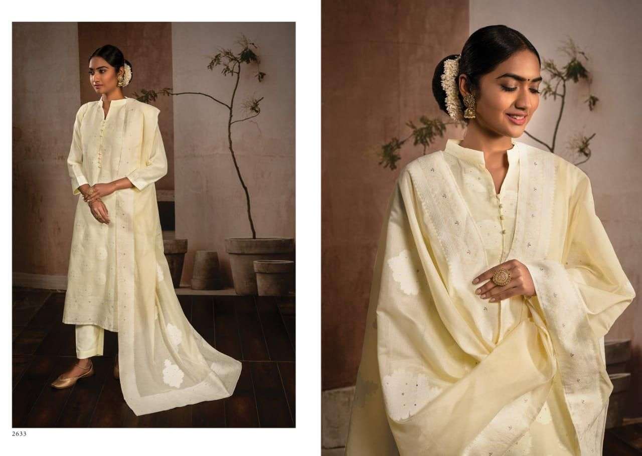 BINDIYA VOL-2 BY RIVAA 2631 TO 2637 SERIES BEAUTIFUL SUITS COLORFUL STYLISH FANCY CASUAL WEAR & ETHNIC WEAR COTTON BANARASI JACQUARD DRESSES AT WHOLESALE PRICE
