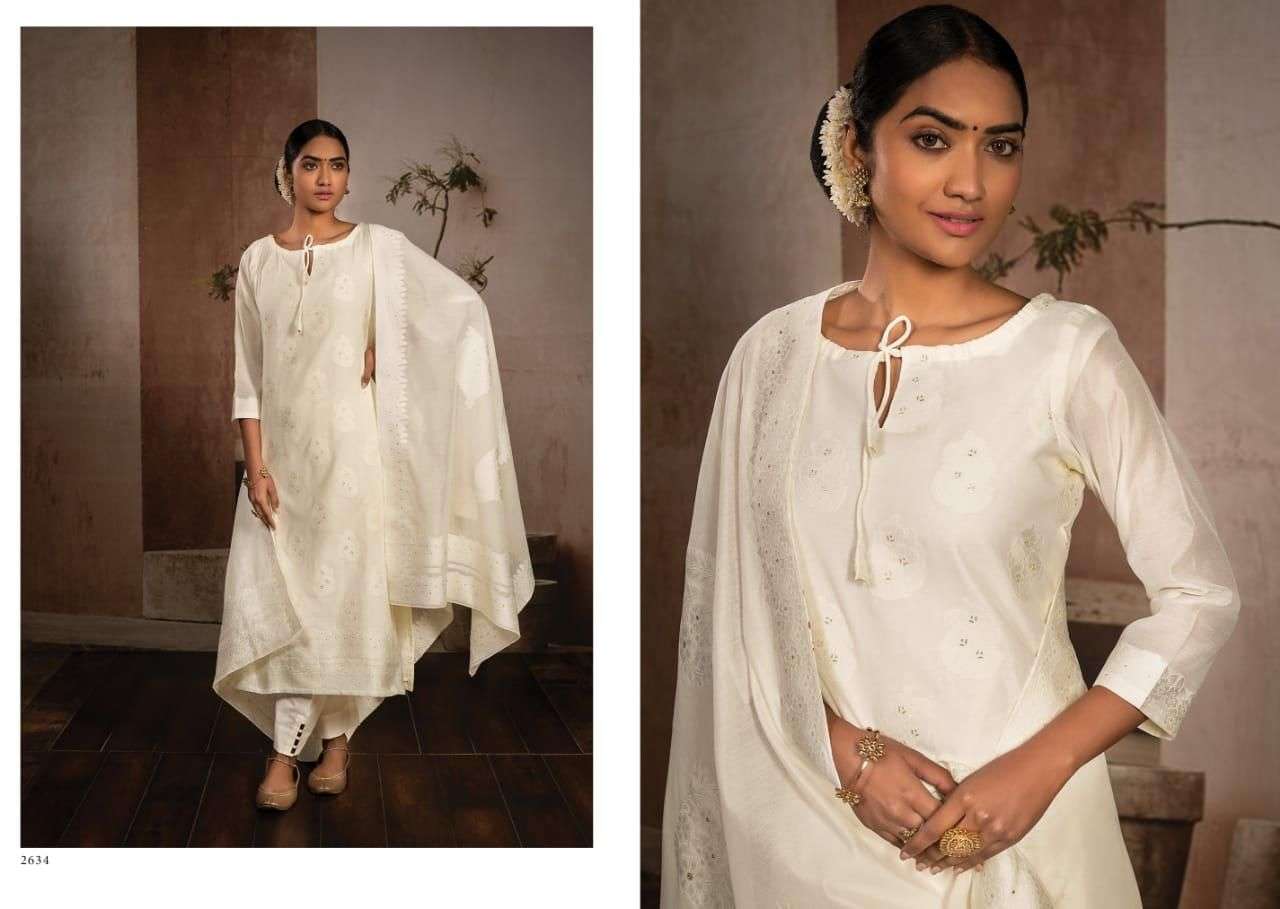 BINDIYA VOL-2 BY RIVAA 2631 TO 2637 SERIES BEAUTIFUL SUITS COLORFUL STYLISH FANCY CASUAL WEAR & ETHNIC WEAR COTTON BANARASI JACQUARD DRESSES AT WHOLESALE PRICE