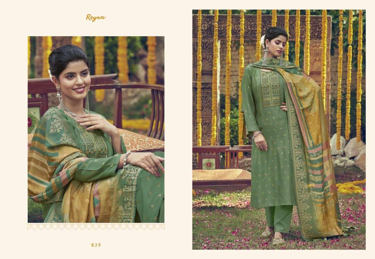 Genda Phool By Reyna 831 To 837 Series Beautiful Suits Colorful Stylish Fancy Casual Wear & Ethnic Wear Bemberg Silk Dresses At Wholesale Price
