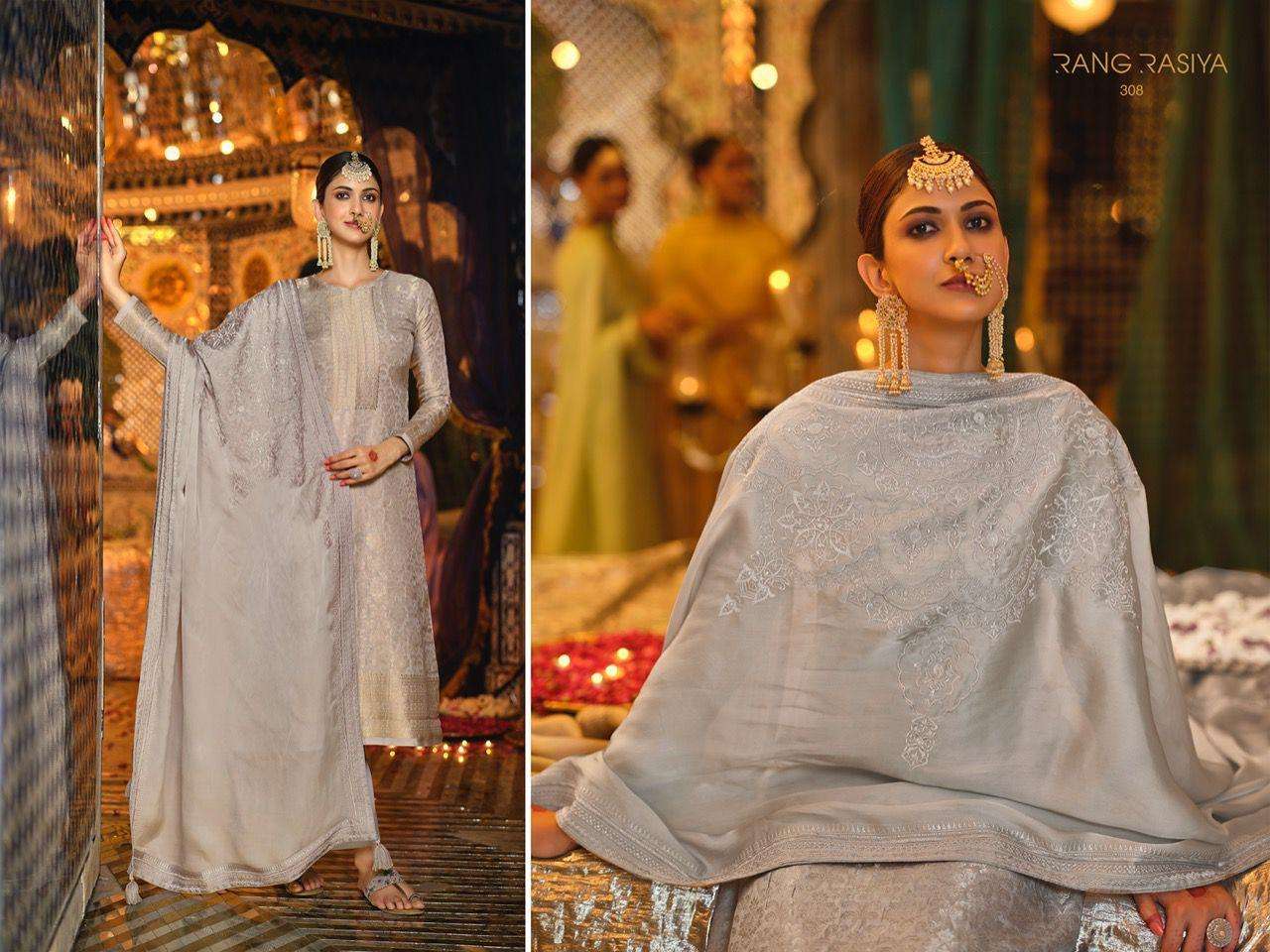DEEDAR E ISHQ BY RANG RASIYA 301 TO 308 SERIES BEAUTIFUL SUITS COLORFUL STYLISH FANCY CASUAL WEAR & ETHNIC WEAR MULBERRY SILK DRESSES AT WHOLESALE PRICE