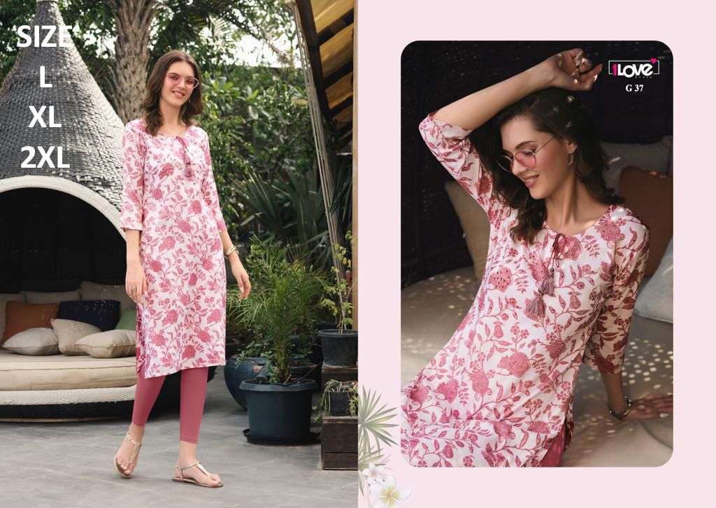 1 LOVE SALE COLLECTION BY 1 LOVE STYLISH FANCY BEAUTIFUL COLORFUL CASUAL WEAR & ETHNIC WEAR RAYON/COTTON KURTIS AT WHOLESALE PRICE