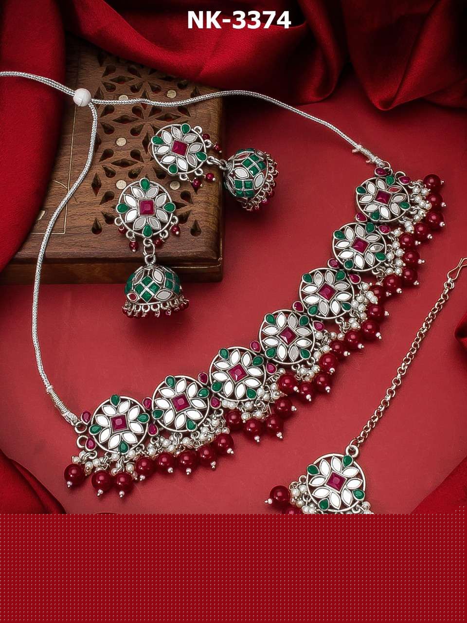 NK-DHAMAKA BY FASHID WHOLESALE TRADITIONAL IMITATION JEWELLERY FOR INDIAN ATTIRE AT EXCLUSIVE RANGE.
