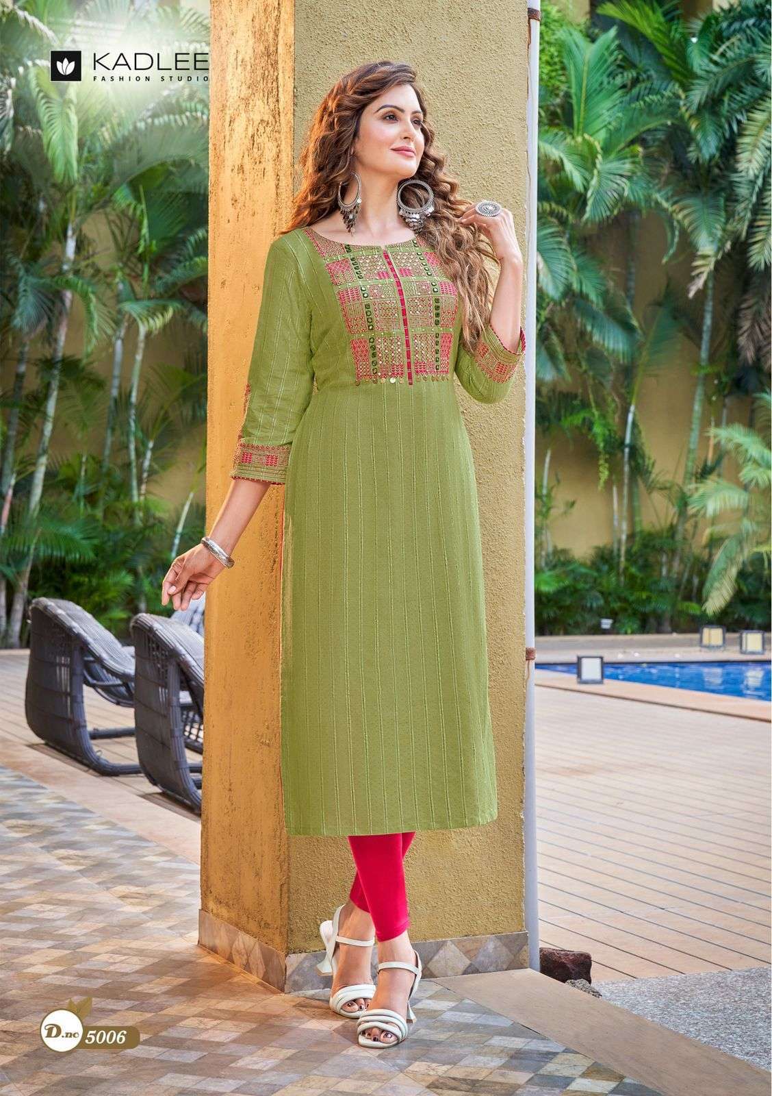 MAHEK VOL-2 BY KADLEE 5005 TO 5008 SERIES DESIGNER STYLISH FANCY COLORFUL BEAUTIFUL PARTY WEAR & ETHNIC WEAR COLLECTION PURE RAYON KURTIS AT WHOLESALE PRICE