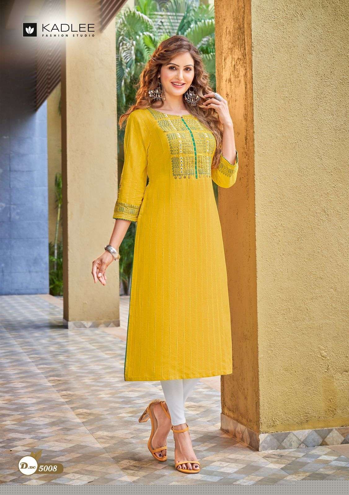 MAHEK VOL-2 BY KADLEE 5005 TO 5008 SERIES DESIGNER STYLISH FANCY COLORFUL BEAUTIFUL PARTY WEAR & ETHNIC WEAR COLLECTION PURE RAYON KURTIS AT WHOLESALE PRICE