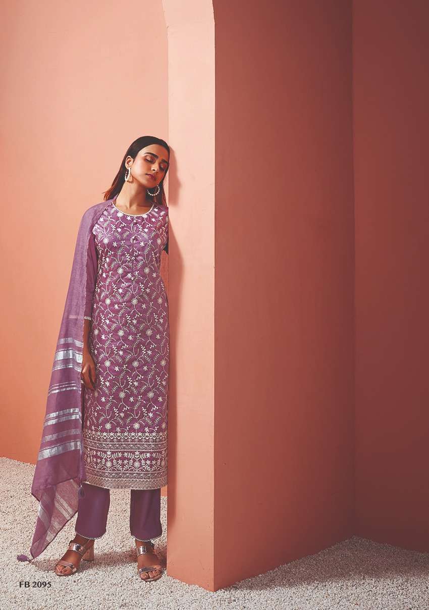 PEARL VOL-7 BY FOUR BUTTONS 2091 TO 2096 SERIES BEAUTIFUL SUITS COLORFUL STYLISH FANCY CASUAL WEAR & ETHNIC WEAR VISCOSE CHANDERI DRESSES AT WHOLESALE PRICE