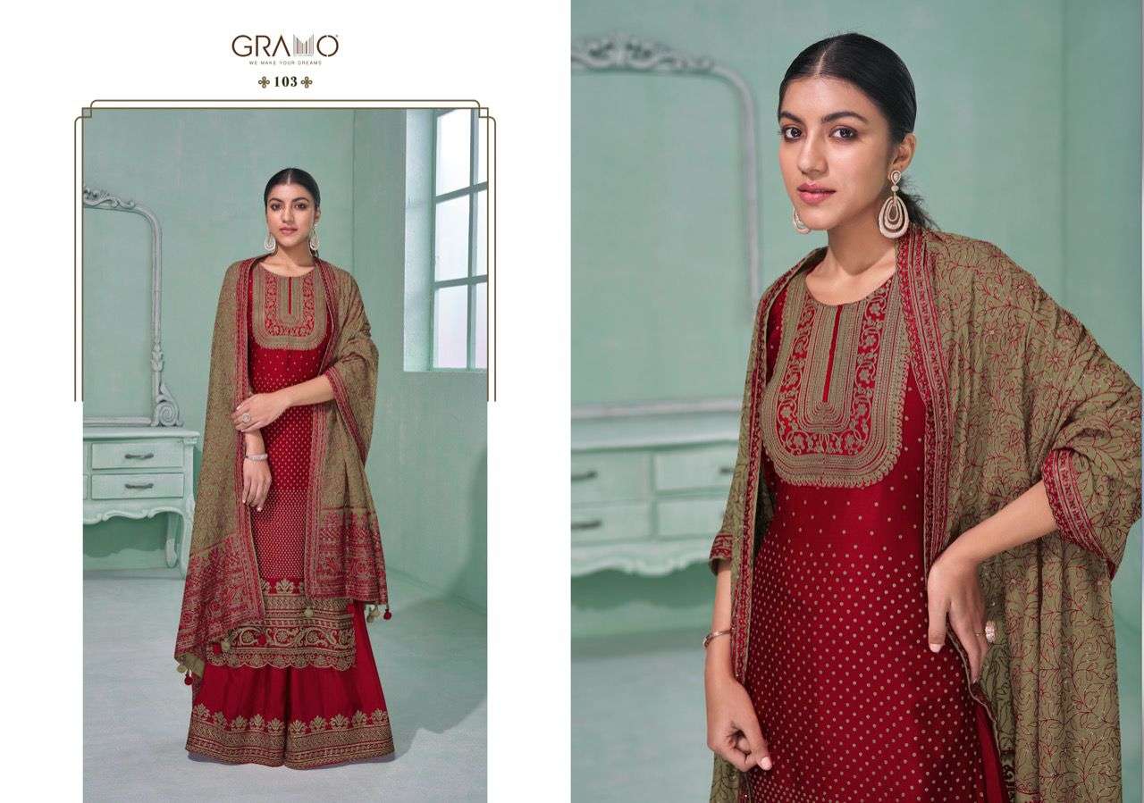 Anokhi By Gramo 1001 To 1004 Series Beautiful Suits Colorful Stylish Fancy Casual Wear & Ethnic Wear Georgette Embroidered Dresses At Wholesale Price