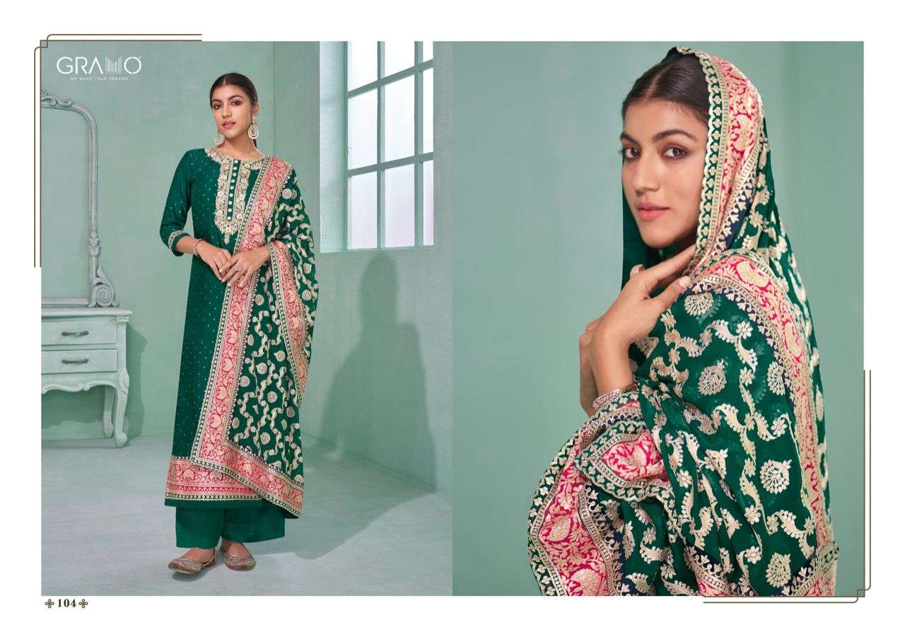 Anokhi By Gramo 1001 To 1004 Series Beautiful Suits Colorful Stylish Fancy Casual Wear & Ethnic Wear Georgette Embroidered Dresses At Wholesale Price