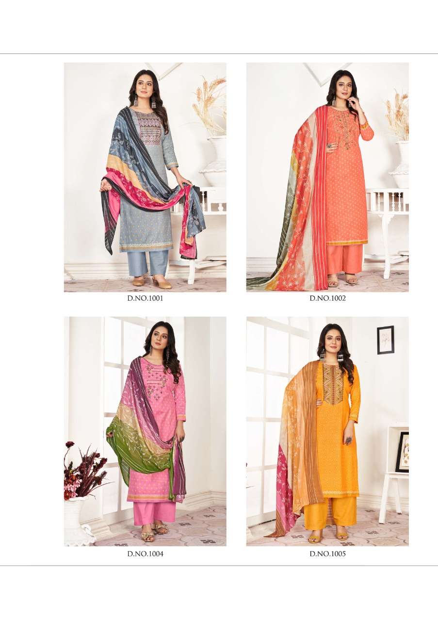 NITYA BY YASHIKA TRENDS 1001 TO 1006 SERIES BEAUTIFUL SUITS COLORFUL STYLISH FANCY CASUAL WEAR & ETHNIC WEAR HEAVY COTTON PRINT DRESSES AT WHOLESALE PRICE