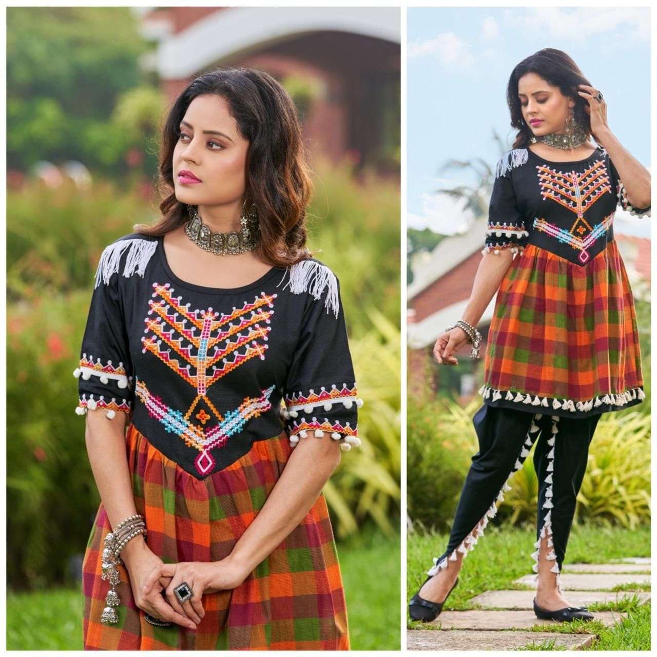 DHOLIDA VOL-2 BY KAAMIRI 01 TO 07 SERIES DESIGNER STYLISH FANCY COLORFUL BEAUTIFUL PARTY WEAR & ETHNIC WEAR COLLECTION PURE KAHDI COTTON TOP WITH BOTTOM AT WHOLESALE PRICE