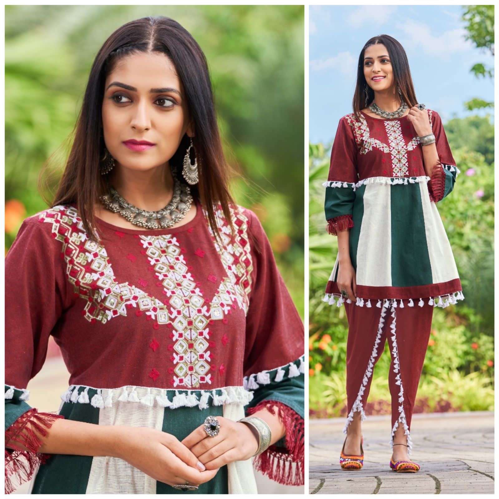 DHOLIDA VOL-2 BY KAAMIRI 01 TO 07 SERIES DESIGNER STYLISH FANCY COLORFUL BEAUTIFUL PARTY WEAR & ETHNIC WEAR COLLECTION PURE KAHDI COTTON TOP WITH BOTTOM AT WHOLESALE PRICE