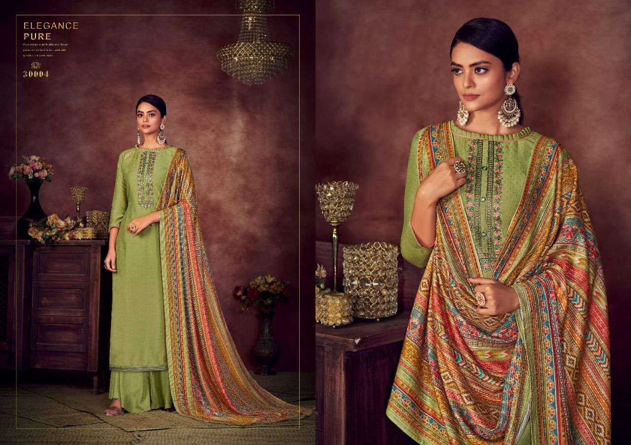 RUBEENA BY NISHANT FASHION 30001 TO 30006 SERIES BEAUTIFUL SUITS COLORFUL STYLISH FANCY CASUAL WEAR & ETHNIC WEAR CHINNON SILK DRESSES AT WHOLESALE PRICE