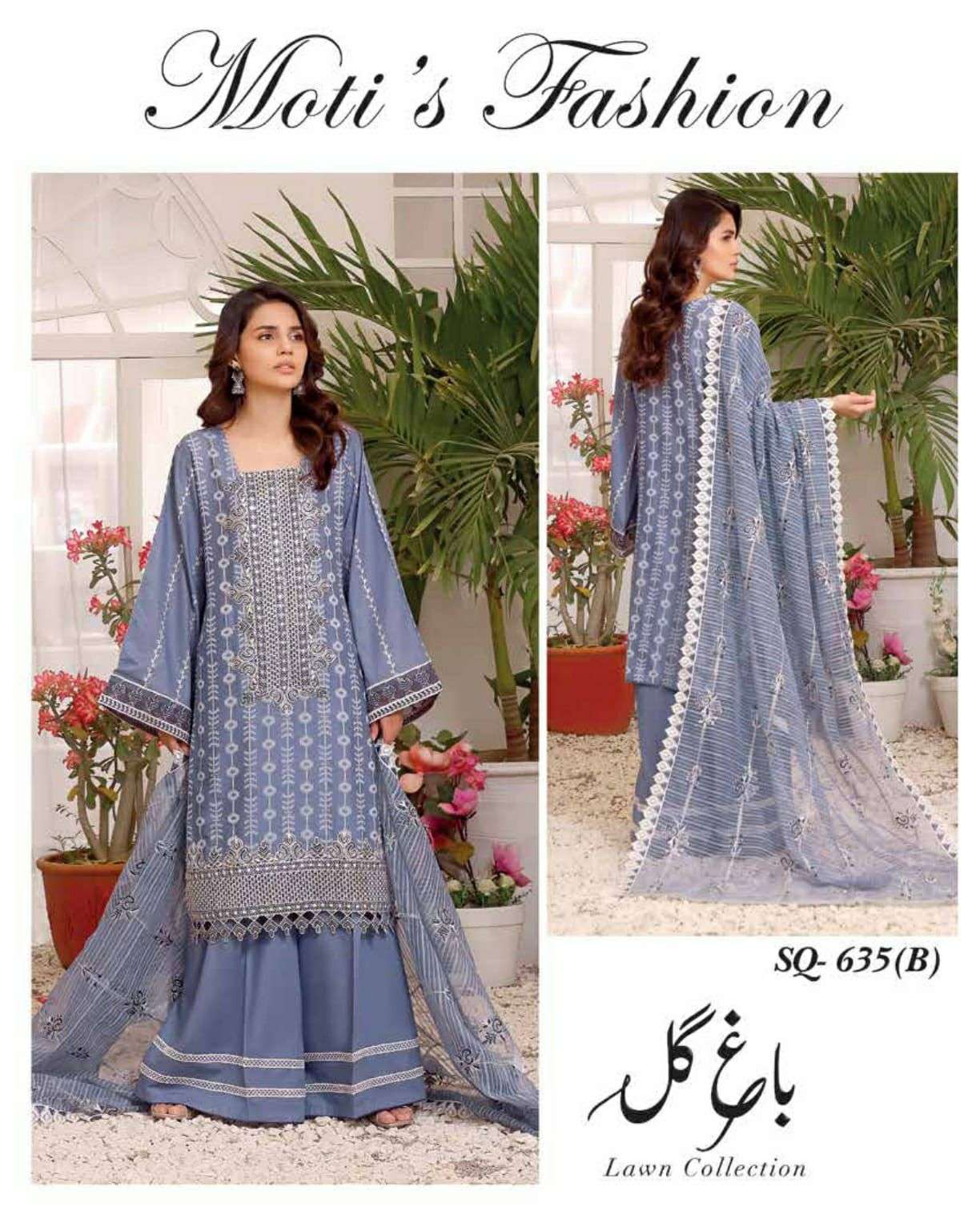 BAGH-E-GUL BY MOTIS FASHION 632-A TO 636-B SERIES BEAUTIFUL PAKISTANI SUITS COLORFUL STYLISH FANCY CASUAL WEAR & ETHNIC WEAR FANCY DRESSES AT WHOLESALE PRICE