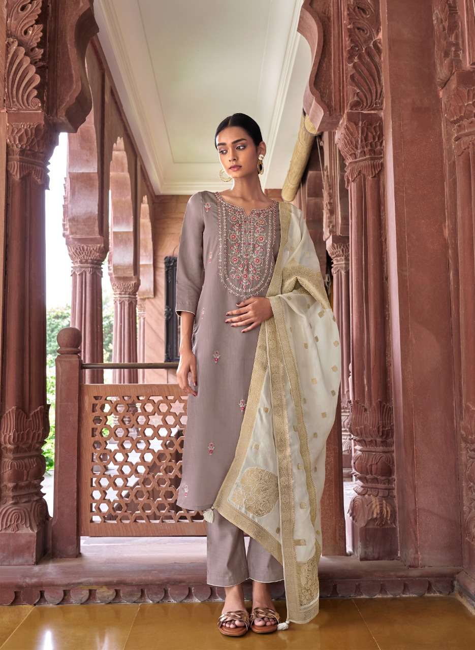 NOOR VOL-2 BY FOUR BUTTONS 2061 TO 2066 SERIES BEAUTIFUL SUITS COLORFUL STYLISH FANCY CASUAL WEAR & ETHNIC WEAR PURE VISCOSE SILK EMBROIDERED DRESSES AT WHOLESALE PRICE
