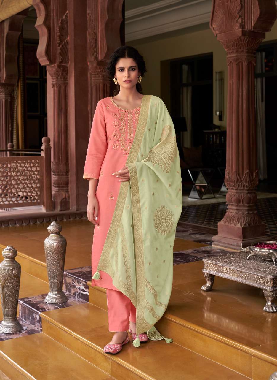 NOOR VOL-2 BY FOUR BUTTONS 2061 TO 2066 SERIES BEAUTIFUL SUITS COLORFUL STYLISH FANCY CASUAL WEAR & ETHNIC WEAR PURE VISCOSE SILK EMBROIDERED DRESSES AT WHOLESALE PRICE