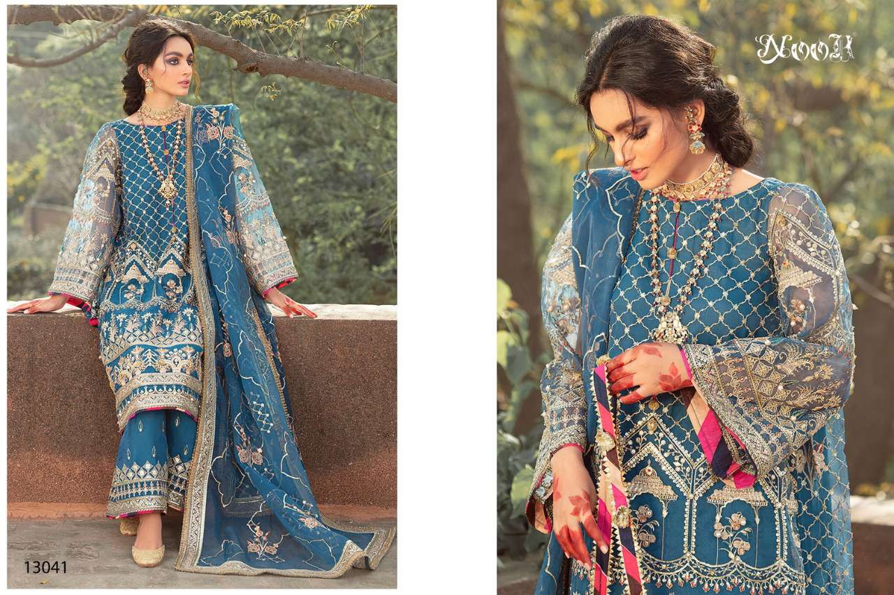 Maryaam Vol-2 By Noor 13041 To 13043 Series Pakistani Suits Beautiful Fancy Colorful Stylish Party Wear & Occasional Wear Faux Georgette Embroidery Dresses At Wholesale Price