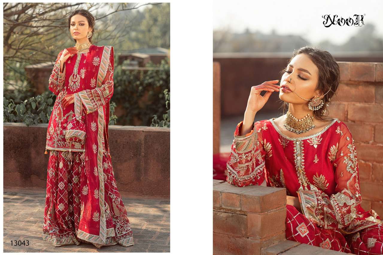 Maryaam Vol-2 By Noor 13041 To 13043 Series Pakistani Suits Beautiful Fancy Colorful Stylish Party Wear & Occasional Wear Faux Georgette Embroidery Dresses At Wholesale Price