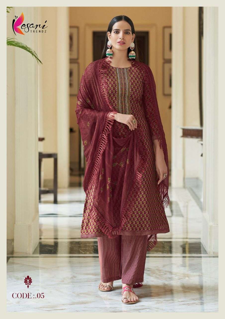 IZHAR BY KESARI TRENDZ 01 TO 06 SERIES BEAUTIFUL SUITS COLORFUL STYLISH FANCY CASUAL WEAR & ETHNIC WEAR SILK EMBROIDERED DRESSES AT WHOLESALE PRICE