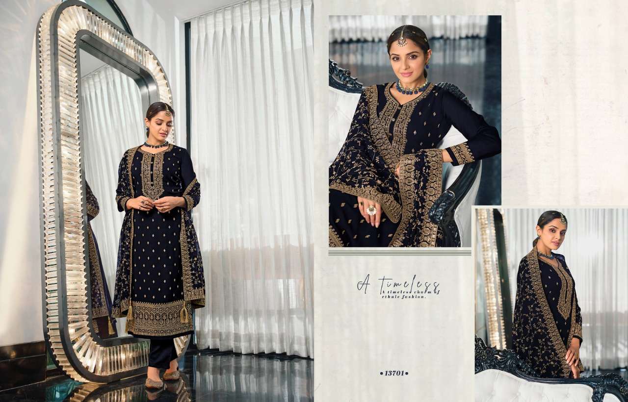 KHWAISH VOL-2 BY ZISA 13701 TO 13706 SERIES BEAUTIFUL SUITS COLORFUL STYLISH FANCY CASUAL WEAR & ETHNIC WEAR GEORGETTE EMBROIDERED DRESSES AT WHOLESALE PRICE