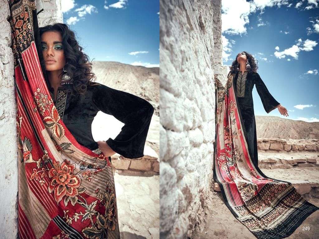 QURBAT BY AIQA 247 TO 254 SERIES BEAUTIFUL SUITS COLORFUL STYLISH FANCY CASUAL WEAR & ETHNIC WEAR PURE VELVET DRESSES AT WHOLESALE PRICE