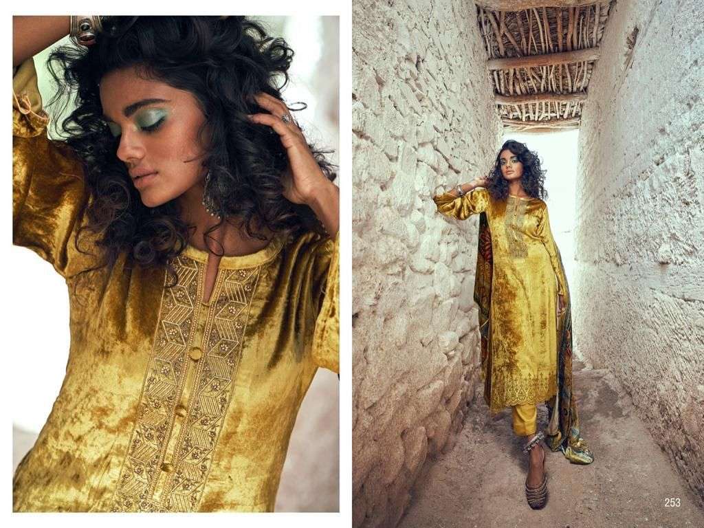 QURBAT BY AIQA 247 TO 254 SERIES BEAUTIFUL SUITS COLORFUL STYLISH FANCY CASUAL WEAR & ETHNIC WEAR PURE VELVET DRESSES AT WHOLESALE PRICE