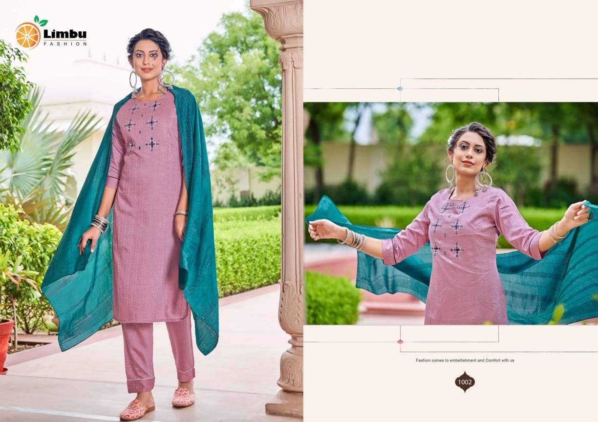 SWAGAT BY LIMBU FASHION 1001 TO 1006 SERIES BEAUTIFUL STYLISH SUITS FANCY COLORFUL CASUAL WEAR & ETHNIC WEAR & READY TO WEAR CHANDERI COTTON PRINTED DRESSES AT WHOLESALE PRICE