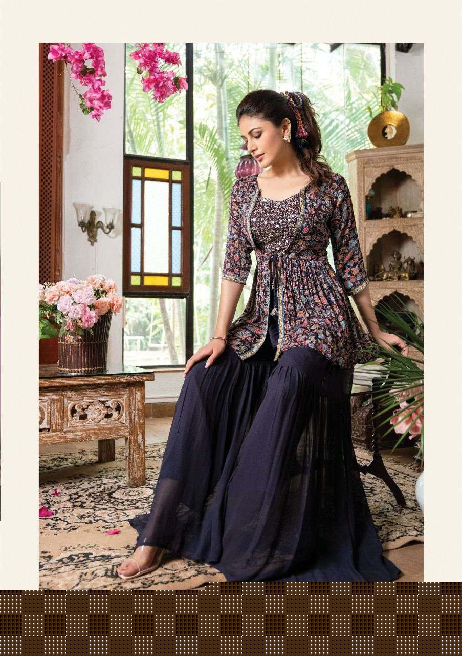 Cinderella Vol-2 By Anju Fabrics 7121 To 7124 Series Designer Stylish Fancy Colorful Beautiful Party Wear & Ethnic Wear Collection Pure Georgette Tops With Bottom At Wholesale Price