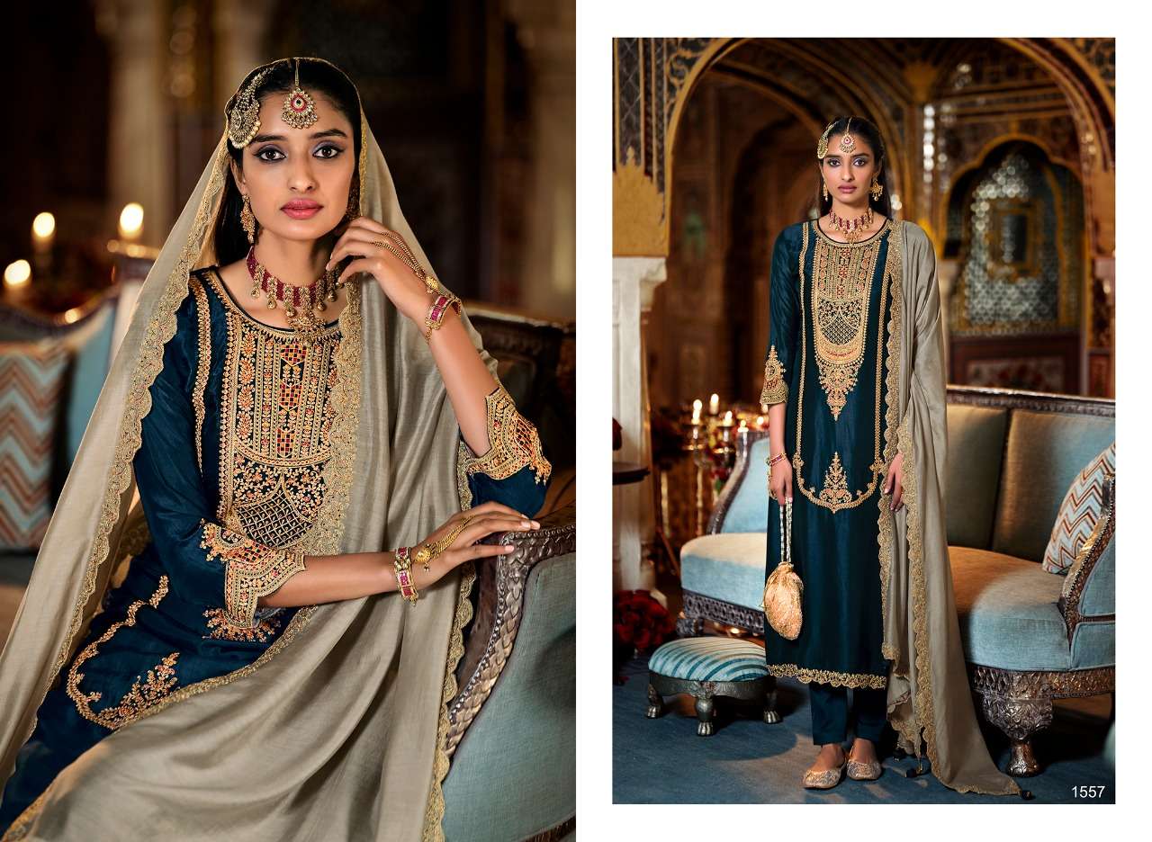 NIGAAR BY AIQA 1557 TO 1564 SERIES BEAUTIFUL SUITS COLORFUL STYLISH FANCY CASUAL WEAR & ETHNIC WEAR PURE BEMBERG SILK DRESSES AT WHOLESALE PRICE