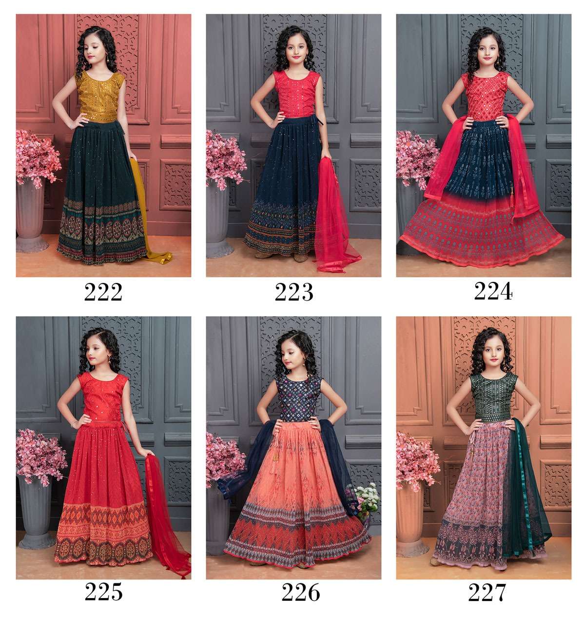 Aaradhna Vol-29 By Fashid Wholesale 222 To 227 Series Beautiful Colorful Fancy Wedding Collection Occasional Wear & Party Wear Georgette Lehengas At Wholesale Price