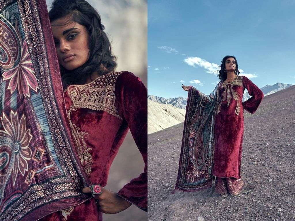 RUHANYAT BY AIQA 256 TO 263 SERIES SUITS BEAUTIFUL FANCY COLORFUL STYLISH PARTY WEAR & OCCASIONAL WEAR VELVET EMBROIDERY DRESSES AT WHOLESALE PRICE